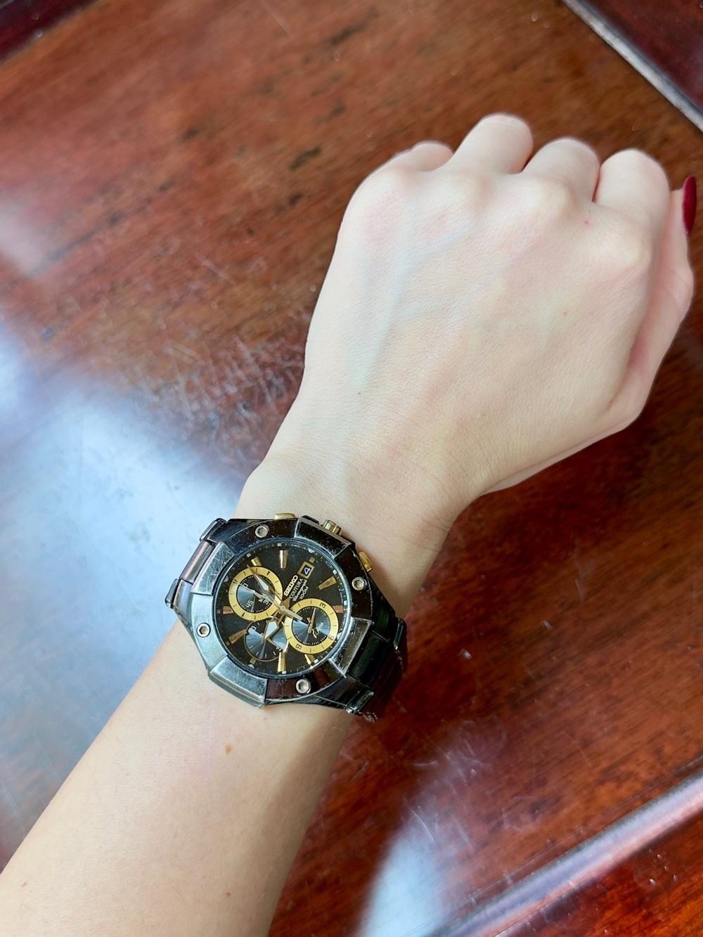 Seiko Arctura Chronograph - Black and Gold Men's Chronograph Watch